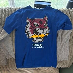 Blue and Gray Kids Tiger Graphic Shirt